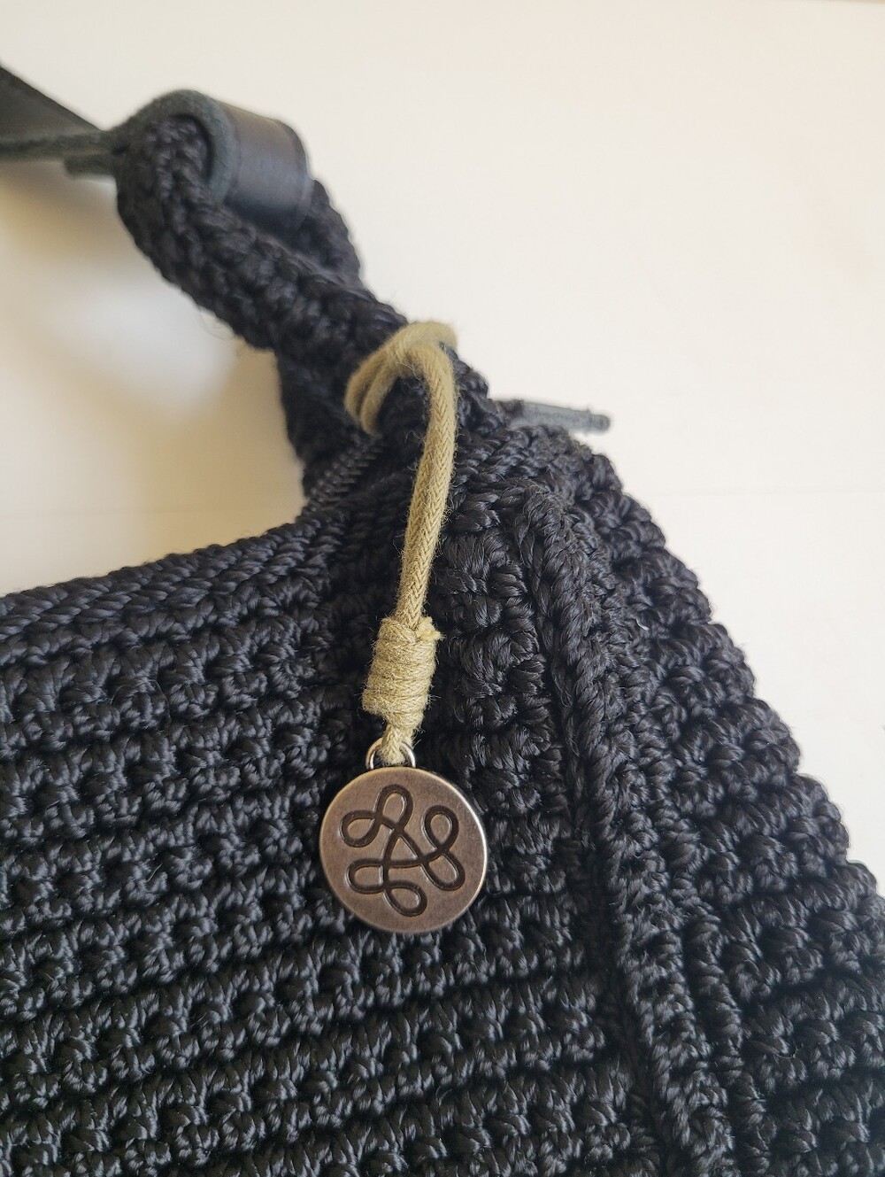 The Sak Handwoven Crochet Crossbody Bag Black Medium - Picture 6 of 11
